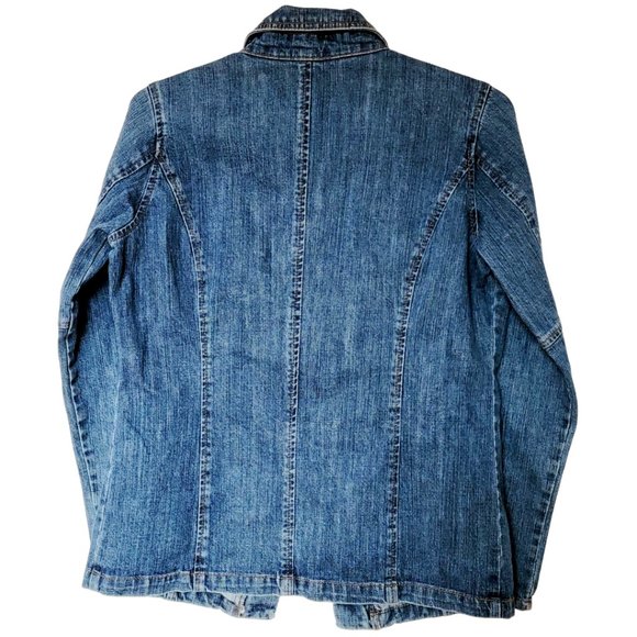 RXB Jean Jacket Blue Ruffled Trim Small (EUC) - Picture 4 of 6